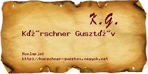 Kürschner Gusztáv névjegykártya